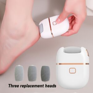 New foot file with three replaceable heads, two speed settings, and integrated mold design