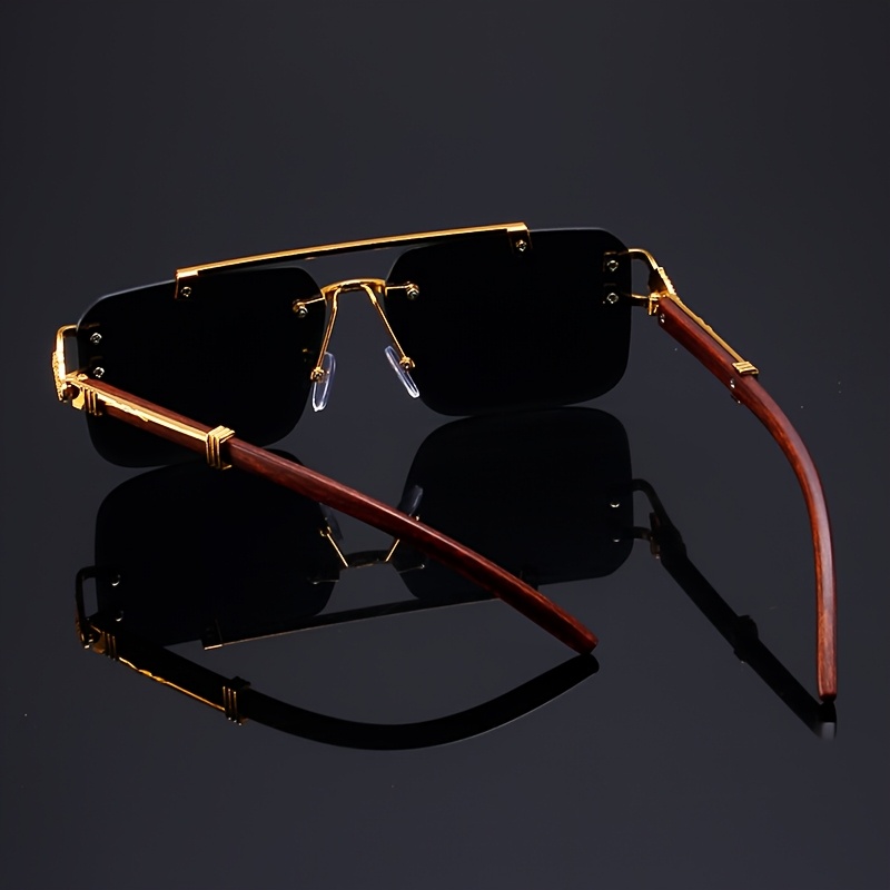 Luxury Leopard Pattern Frameless Glasses for Men and Women - Image 2