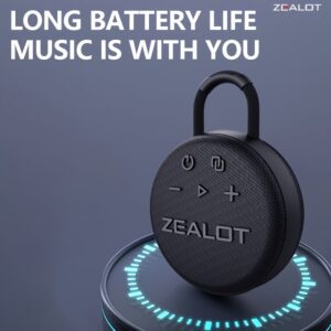 ZEALOT S77 Mini Wireless Speakers, Wireless Speaker, Dual Pairing, 1800mAh Battery, 8 Hours Playtime Loud Stereo, Booming Bass.Charging Cable