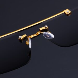 Luxury Leopard Pattern Frameless Glasses for Men and Women