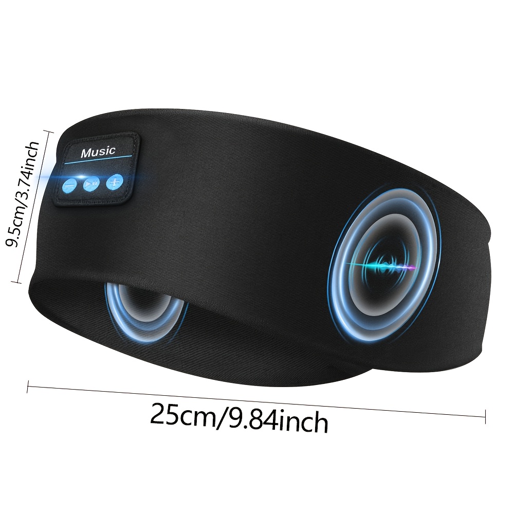 Wireless Wireless Sleep Headphones, Eye Mask Style - Soft, 3-In-1 Sleep Headphones Suitable for Side Sleepers, with 12 Hours of Playback Time, Ultra-Thin Wireless 5.3 Features, Washable, Equipped with Noise Reduction, Traveler Headphones - Halloween - Image 3