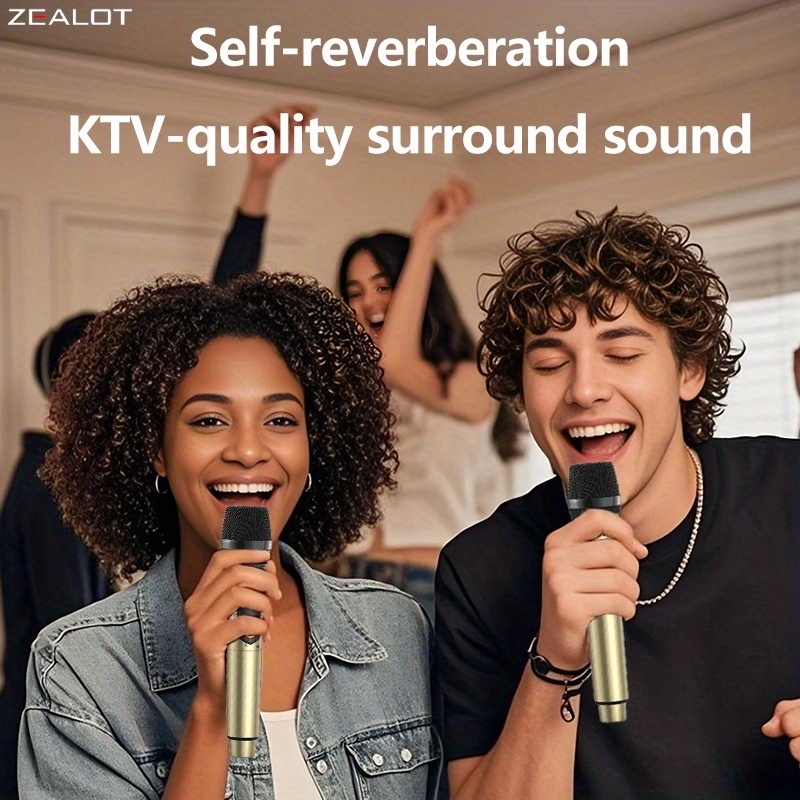 ZEALOT 160W Wireless Speaker with 7.2 Surround Sound, 60H Long Battery Life, Fast Charging, Reverse Charging, Deep Bass & Passive Radiators, Portable Handle, Two Wireless Microphones - Outdoor Beach Party, Camping, Picnics, Beach Accessories, Camping Audio Gear, Stylish Audio Gear, Highquality Audio - Image 4