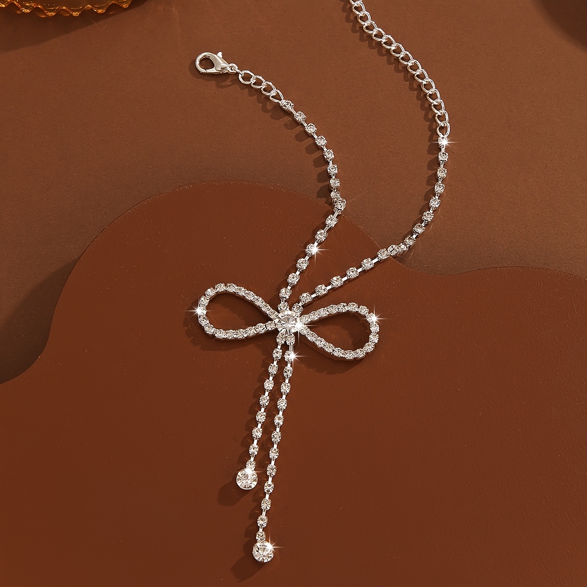 1pc Women's Accessories Bow Stud Chain Ankle Bracelet - Image 5