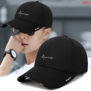 Casual Embroidered Letter Baseball Cap Suitable for All Four Seasons, Hip-hop Hat for Spring and Winter, Lightweight Outdoor Travel Cap, Christmas Gift