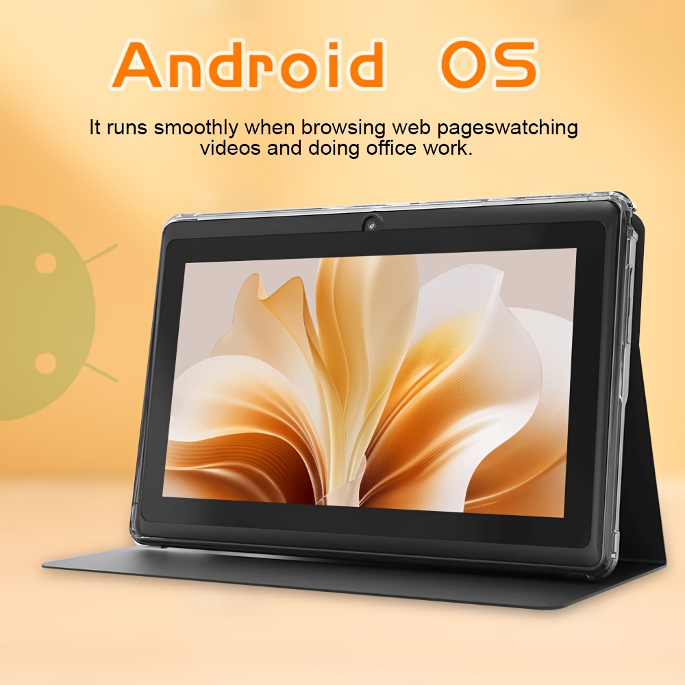 CR 7-Inch Android Tablet RAM 4GB (2GB+2GB Expand), 32GB ROM, Quad-Core High-Frequency Processor, HD IPS Display, Dual Camera, 2.4G+5G WiFi, with Case(Grey, Pink, Blue) Can Options, Pad Tablet for Learing, Gift, Entertainment - Image 9