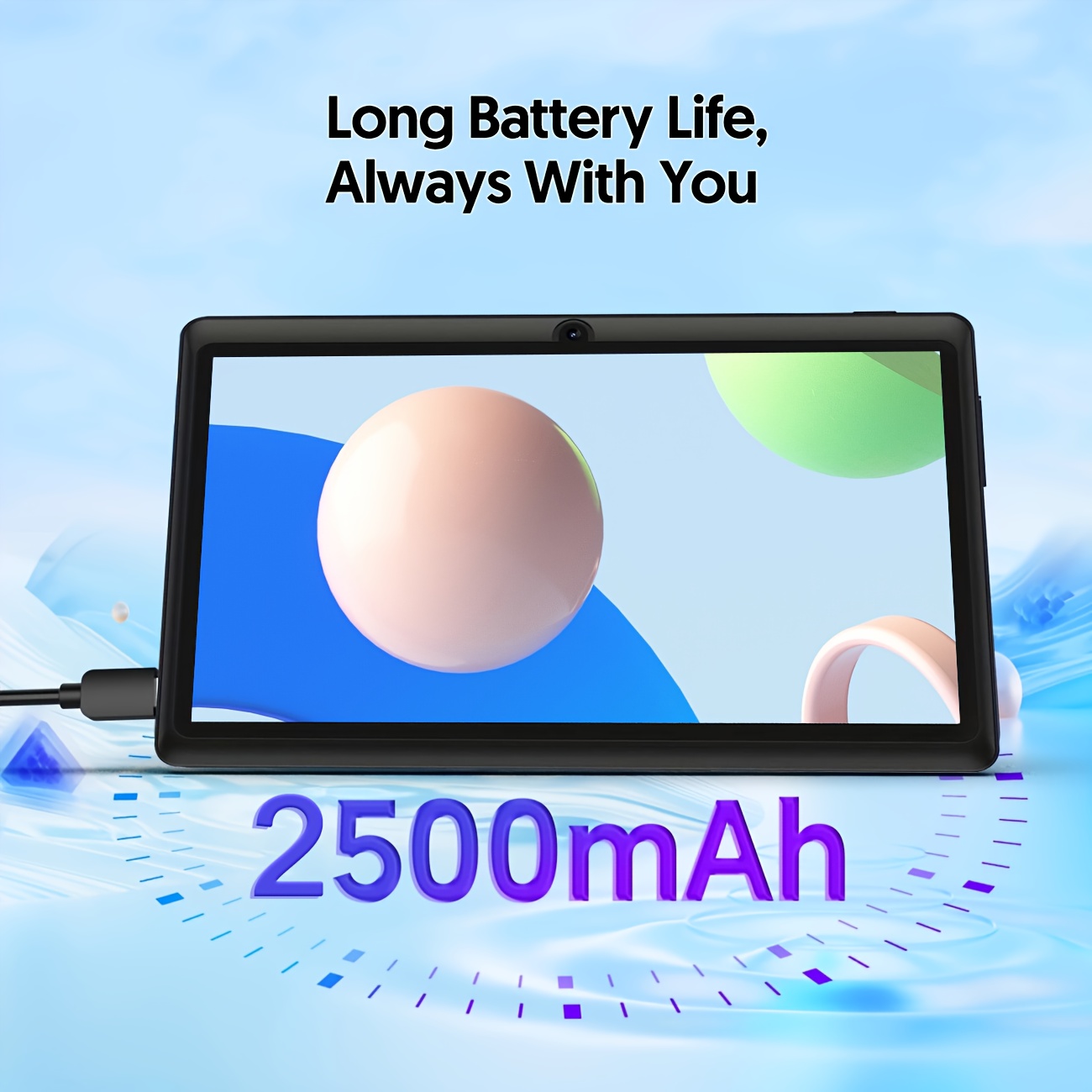 CR 7-Inch Android Tablet RAM 4GB (2GB+2GB Expand), 32GB ROM, Quad-Core High-Frequency Processor, HD IPS Display, Dual Camera, 2.4G+5G WiFi, with Case(Grey, Pink, Blue) Can Options, Pad Tablet for Learing, Gift, Entertainment - Image 8