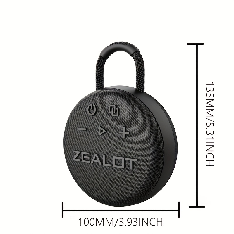 ZEALOT S77 Mini Wireless Speakers, Wireless Speaker, Dual Pairing, 1800mAh Battery, 8 Hours Playtime Loud Stereo, Booming Bass.Charging Cable - Image 4