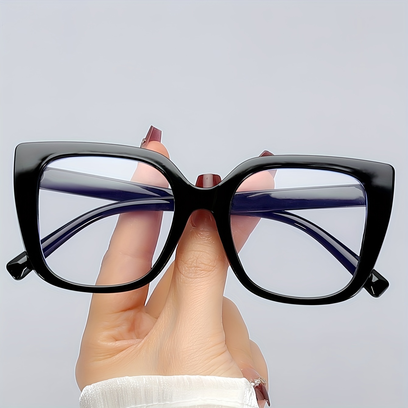 Colorful Rainbow Frame Women's Flat Lens Glasses - Image 10