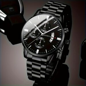 Men'S Business Round Quartz Watch