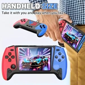 New Retro Portable Game Console, 8.89cm Large Screen, Nostalgic Style, USB Charging, White, Blue, Red, ABS Material, Rechargeable Lithium Battery-Polymer, Portable Entertainment for Home and Travel