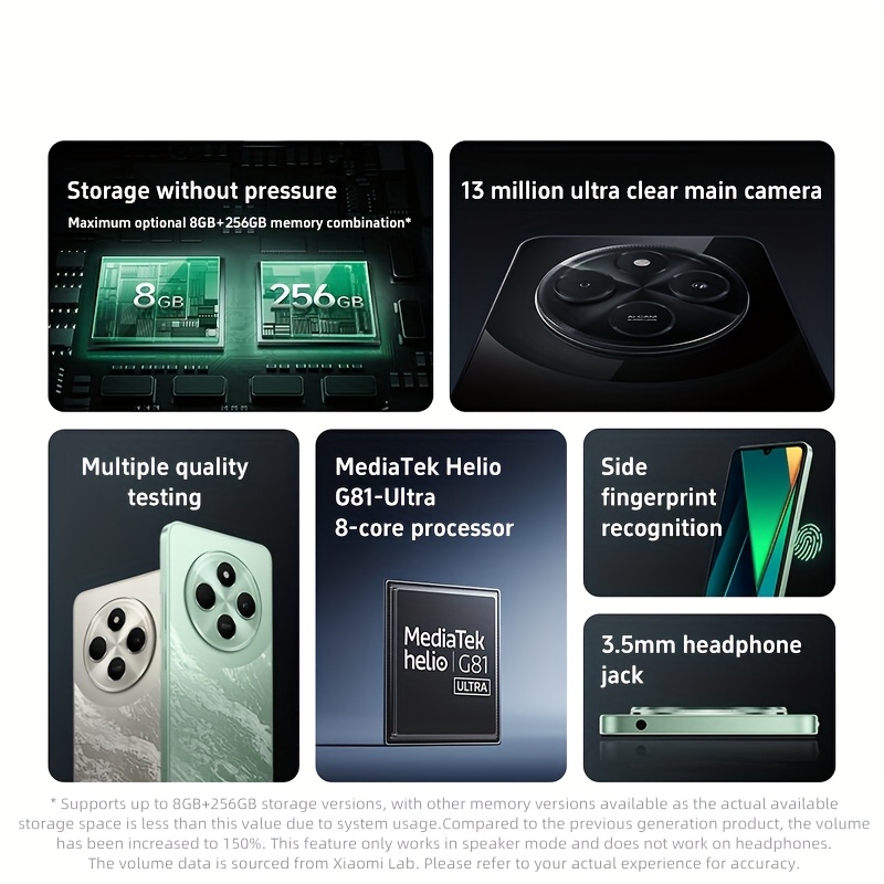 Xiaomi Redmi 14C 6.88-Inch Eye-Protecting Large Screen, 120Hz High-Definition Screen, 13Megapixel HD Main Camera, Large 5160mAh Battery, Side Fingerprint Unlocking, No NFC Support, Charger Not Included Asian version+OTA - Image 8