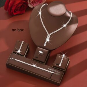 Fashionable and Exquisite Shiny Synthetic Wedding Set