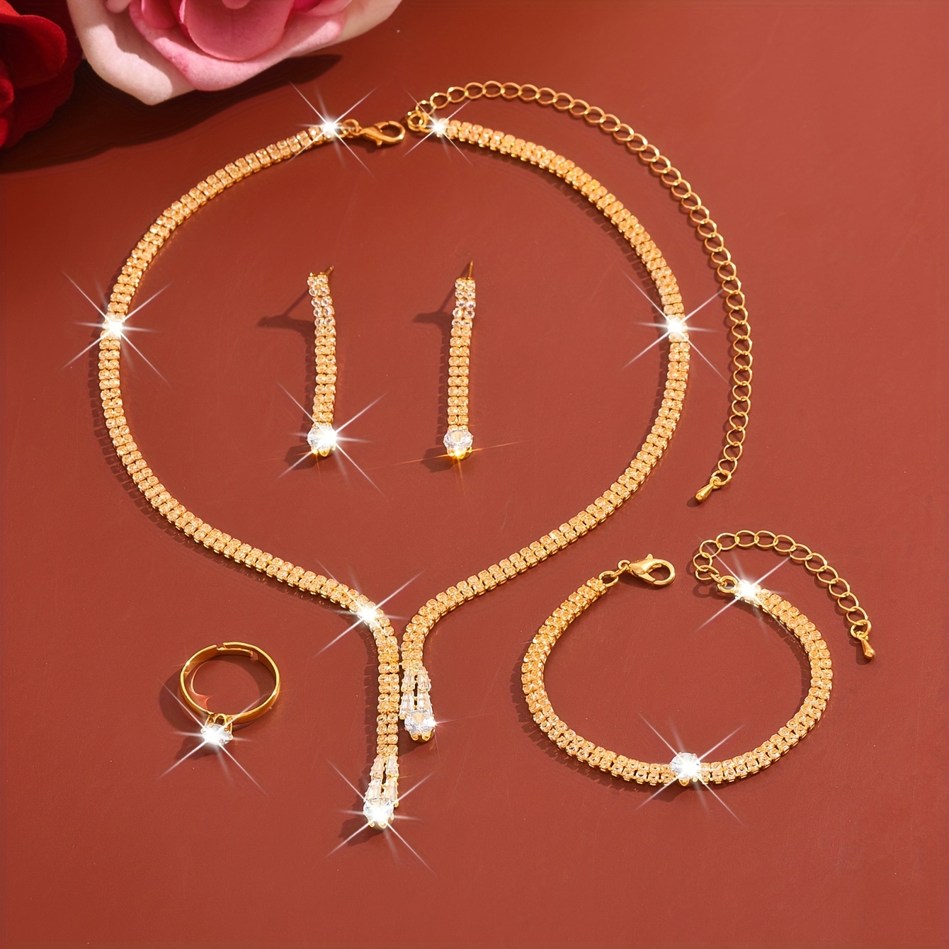 Fashionable and Exquisite Shiny Synthetic Wedding Set - Image 9