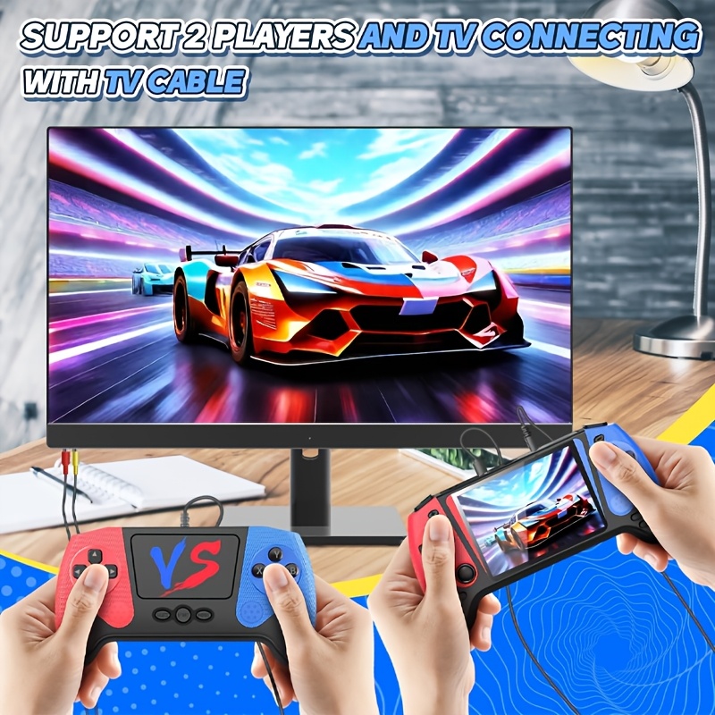 New Retro Portable Game Console, 8.89cm Large Screen, Nostalgic Style, USB Charging, White, Blue, Red, ABS Material, Rechargeable Lithium Battery-Polymer, Portable Entertainment for Home and Travel - Image 12