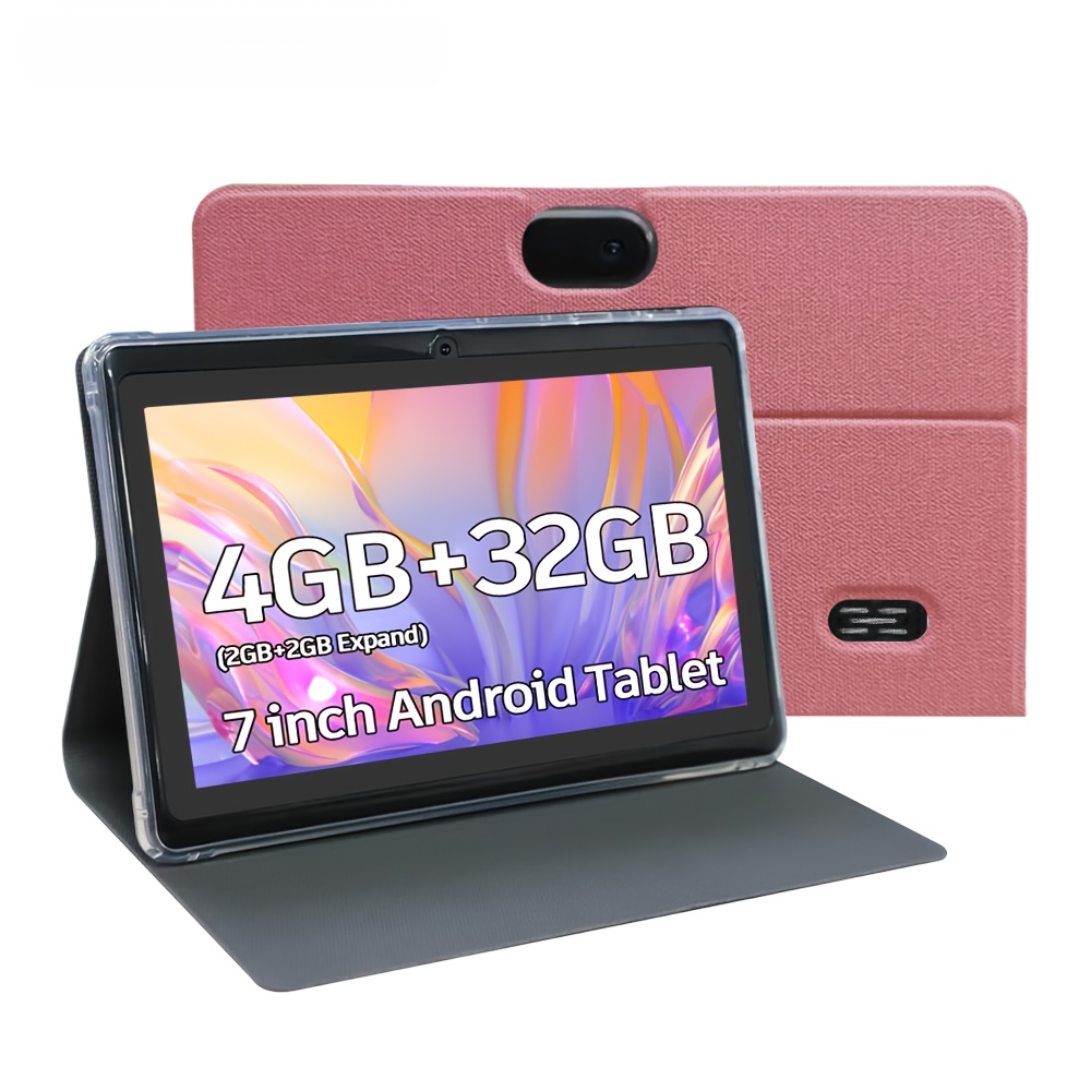 CR 7-Inch Android Tablet RAM 4GB (2GB+2GB Expand), 32GB ROM, Quad-Core High-Frequency Processor, HD IPS Display, Dual Camera, 2.4G+5G WiFi, with Case(Grey, Pink, Blue) Can Options, Pad Tablet for Learing, Gift, Entertainment - Image 5