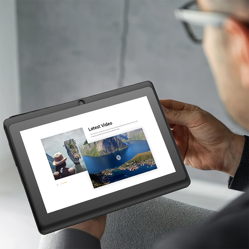 CR 7-Inch Android Tablet RAM 4GB (2GB+2GB Expand), 32GB ROM, Quad-Core High-Frequency Processor, HD IPS Display, Dual Camera, 2.4G+5G WiFi, with Case(Grey, Pink, Blue) Can Options, Pad Tablet for Learing, Gift, Entertainment - Image 10