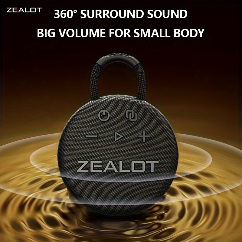 ZEALOT S77 Mini Wireless Speakers, Wireless Speaker, Dual Pairing, 1800mAh Battery, 8 Hours Playtime Loud Stereo, Booming Bass.Charging Cable - Image 2