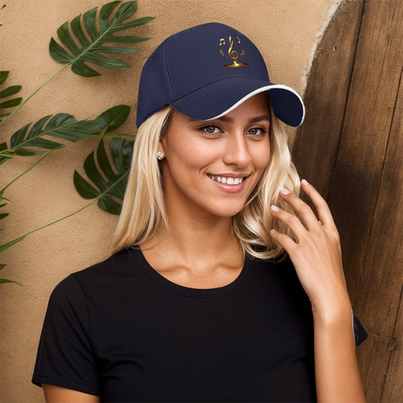 Trendy And Personalized Golden Music Note Baseball Cap - Image 9