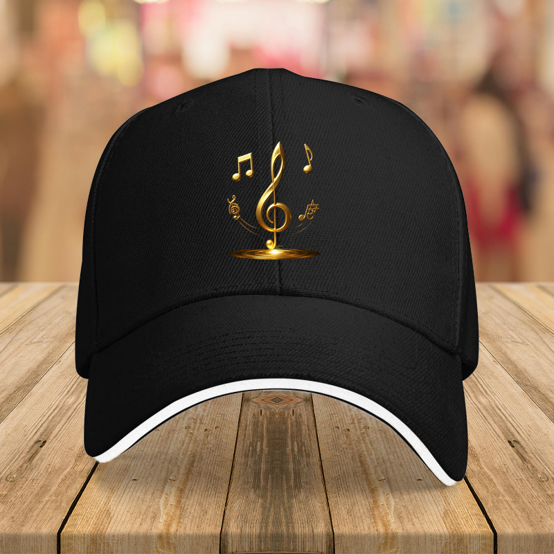 Trendy And Personalized Golden Music Note Baseball Cap - Image 10
