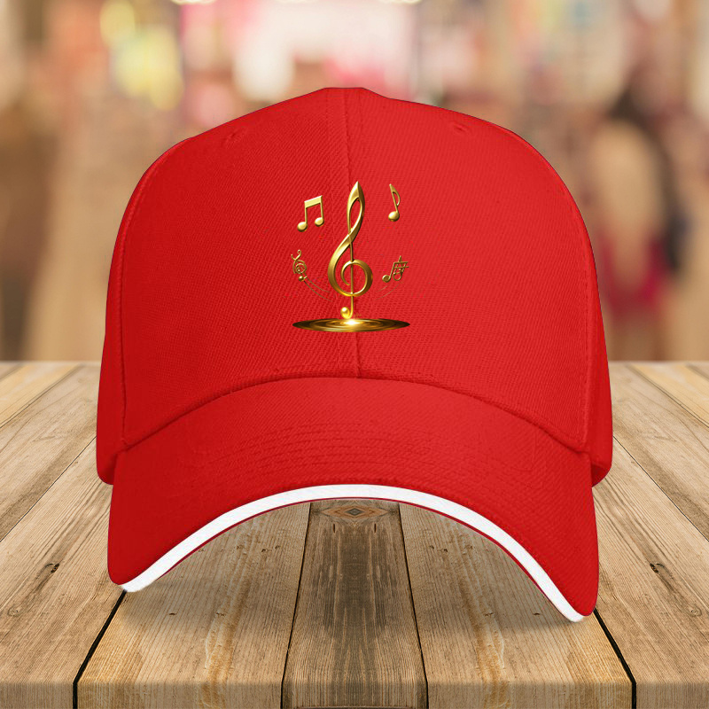 Trendy And Personalized Golden Music Note Baseball Cap - Image 3