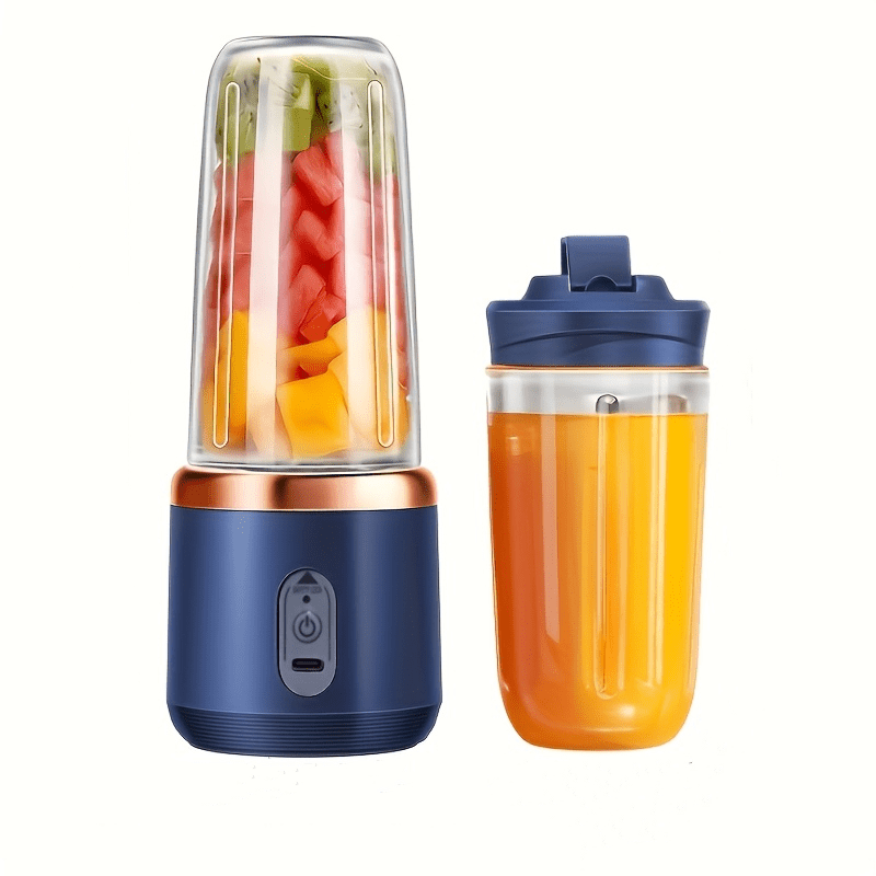 2-in-1 Portable Blender and Juicer | 6 Blades, USB Charging, Dual Cup Design | Ideal for Smoothies, Milkshakes, and Chilled Beverages - Perfect Gift for Valentine's, Thanksgiving, Christmas, and Mother'S Day - Image 5