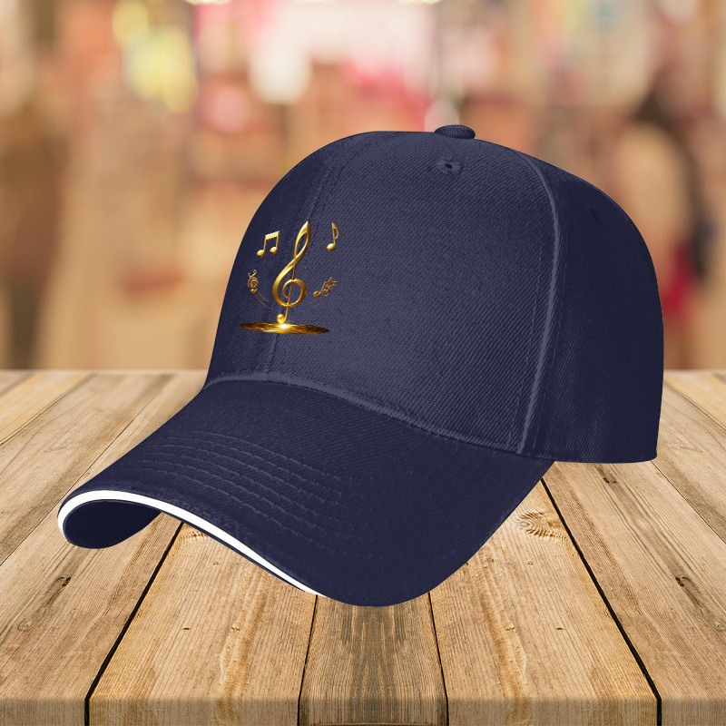 Trendy And Personalized Golden Music Note Baseball Cap - Image 7